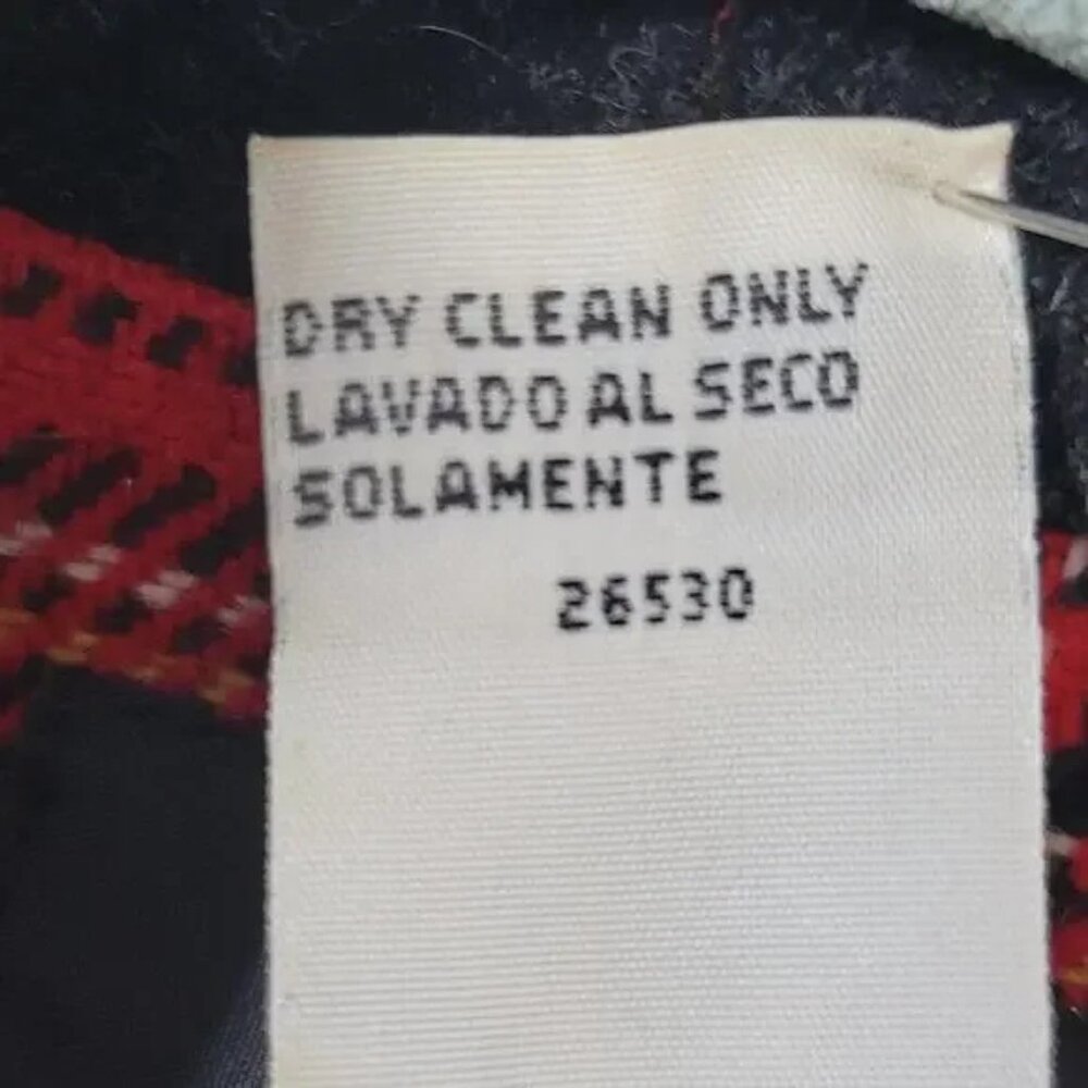 Vintage Sag Harbor Tartan Womans Jacket 8P Plaid Checkered Blazer Velvet - Picture 4 of 6